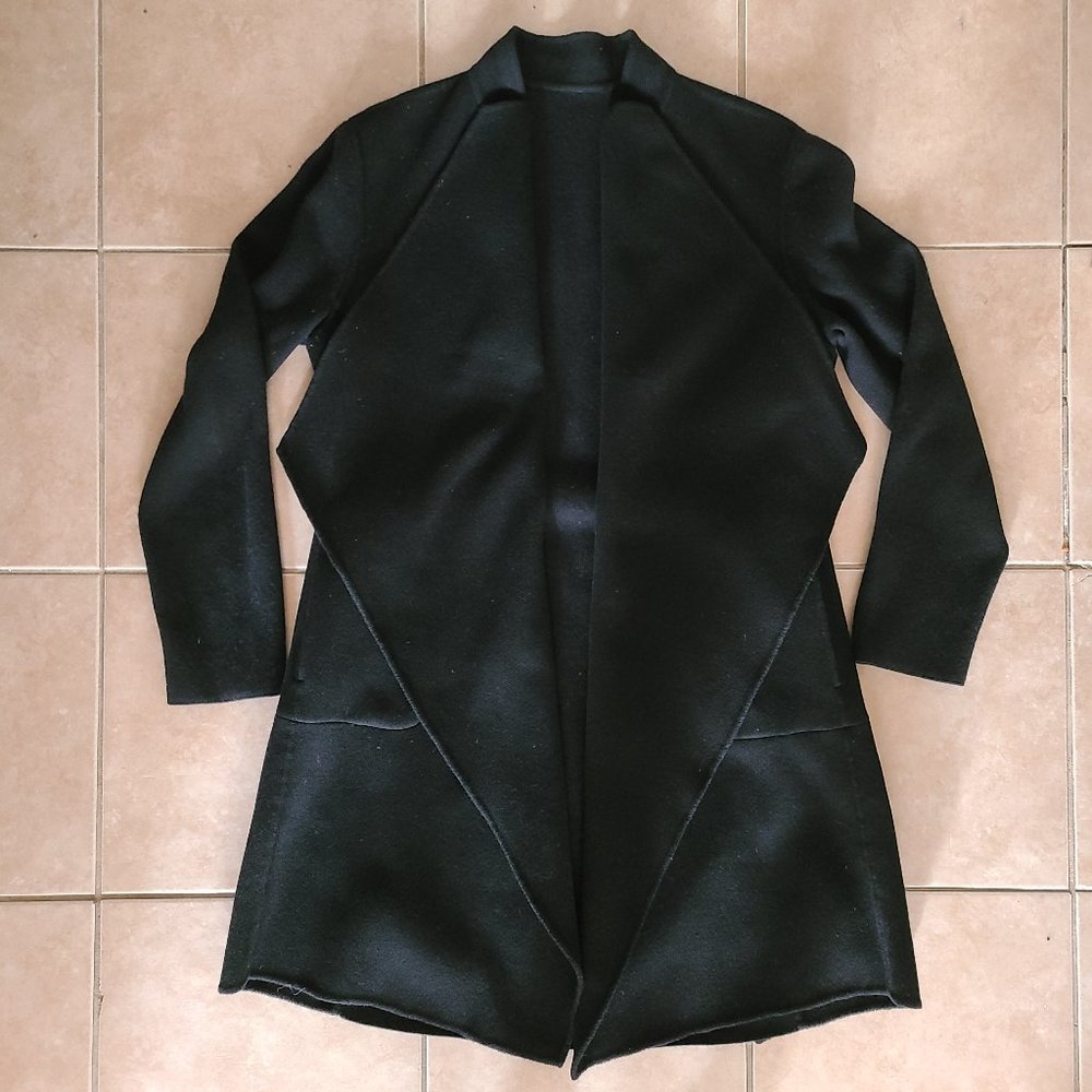 100% Cashmere Coat Saks 5th Ave Black - Size Medium - Picture 11 of 16